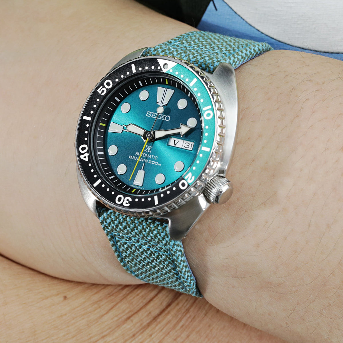Seiko New Green Turtle Prospex SRPB01K1 Limited Edition Strapcode Watch Bands