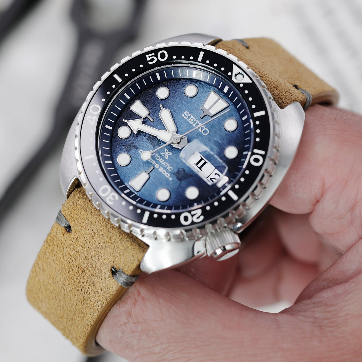  Seiko King Turtle Save the Ocean SRPF77, Strapcode watch bands