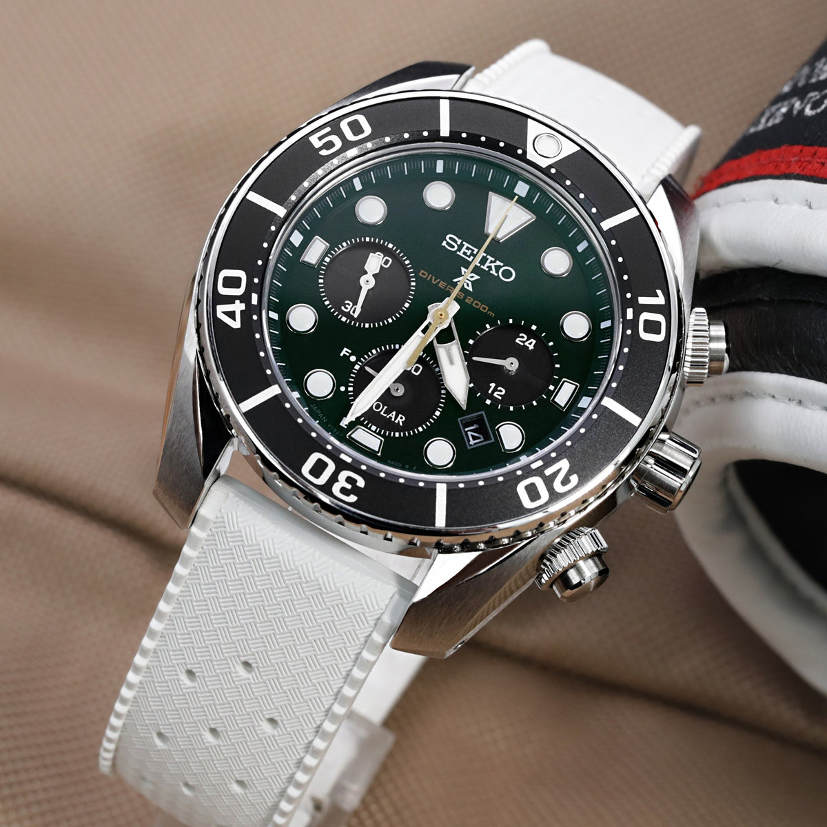 Seiko Prospex Solar Chronograph SSC807 , 140th Anniversary Limited Edition Strapcode Watch Bands