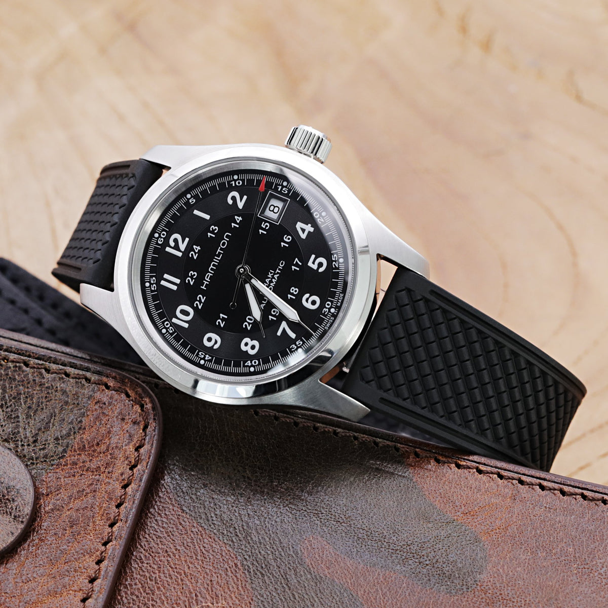 Hamilton Khaki Field Automatic 38mm Men Watch H70455733 Strapcode Watch Band