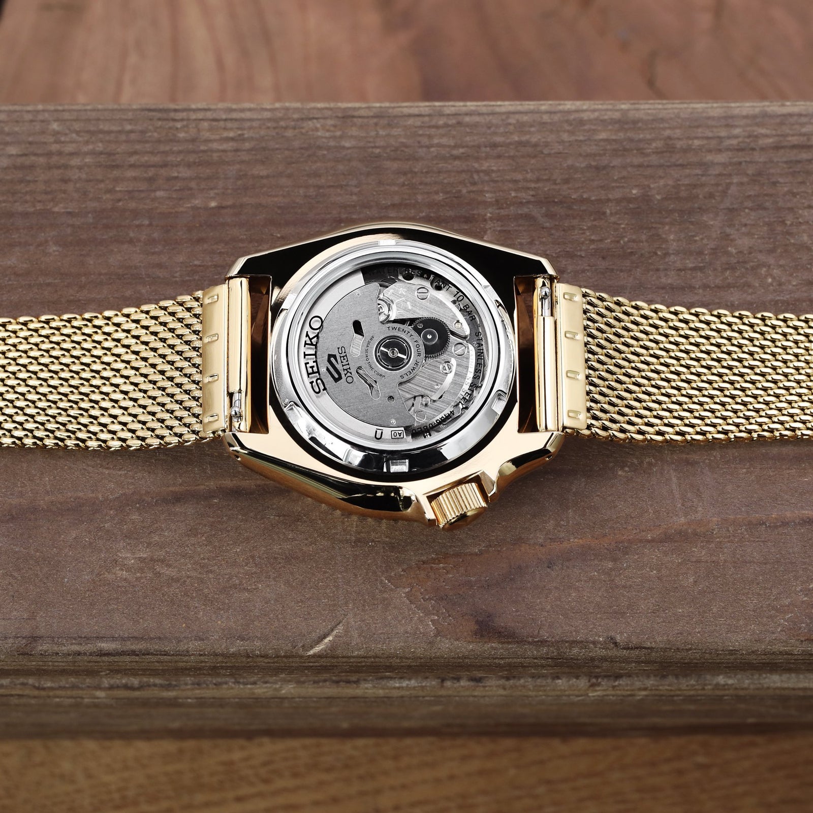 Quick Release Tapered Milanese Mesh Watch Band, IP Gold Strapcode Watch Bands