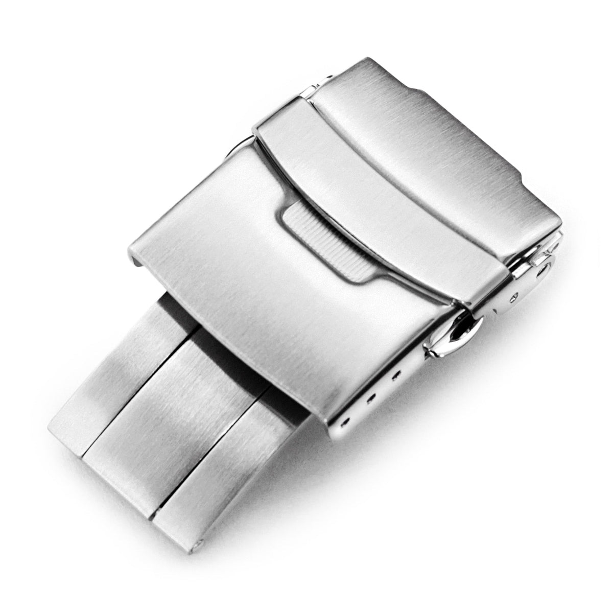 18mm 20mm 22mm or 24mm Stainless Steel Push Button Diver Clasp for Watch Band Brushed Strapcode Buckles