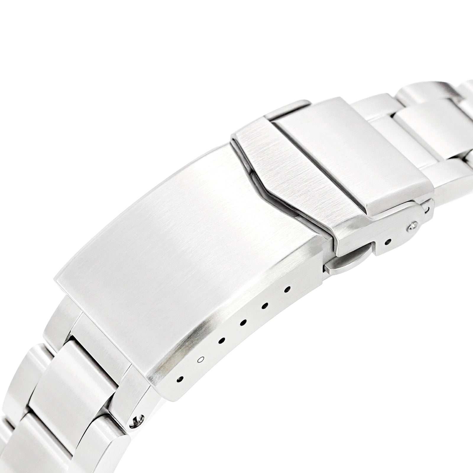 20mm Super Boyer Watch Band for RX SUB 5512, 316L Stainless Steel Brushed V-Clasp Strapcode Watch Bands