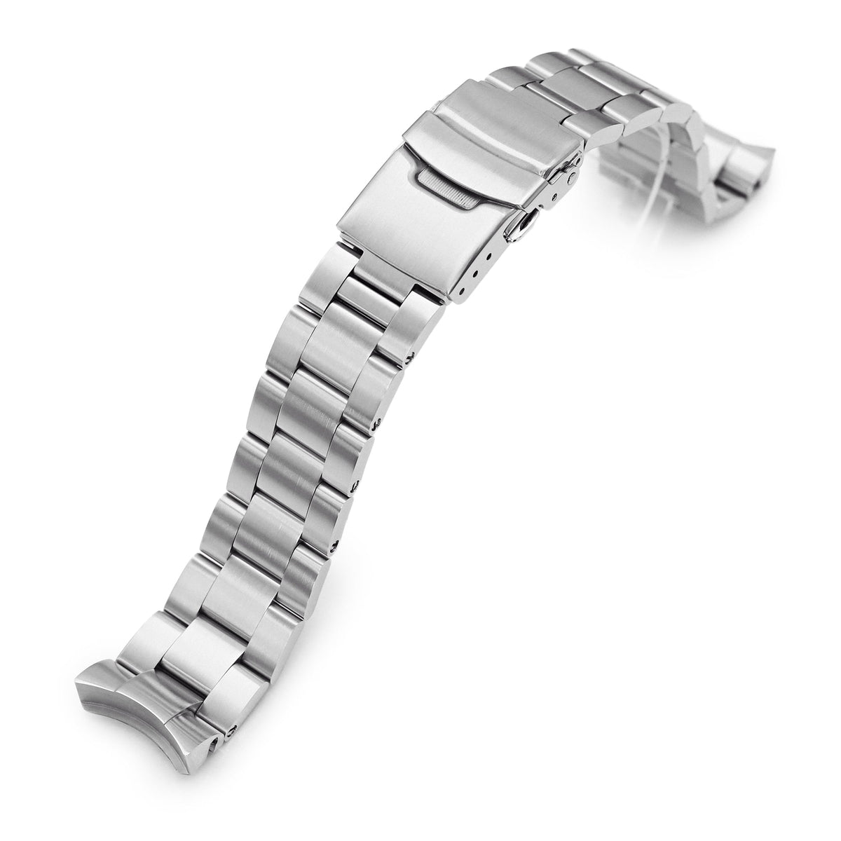 20mm Super-O Boyer Watch Bracelet for SEIKO Mid-size Diver SKX023 Diver Clasp Brushed Strapcode Watch Bands