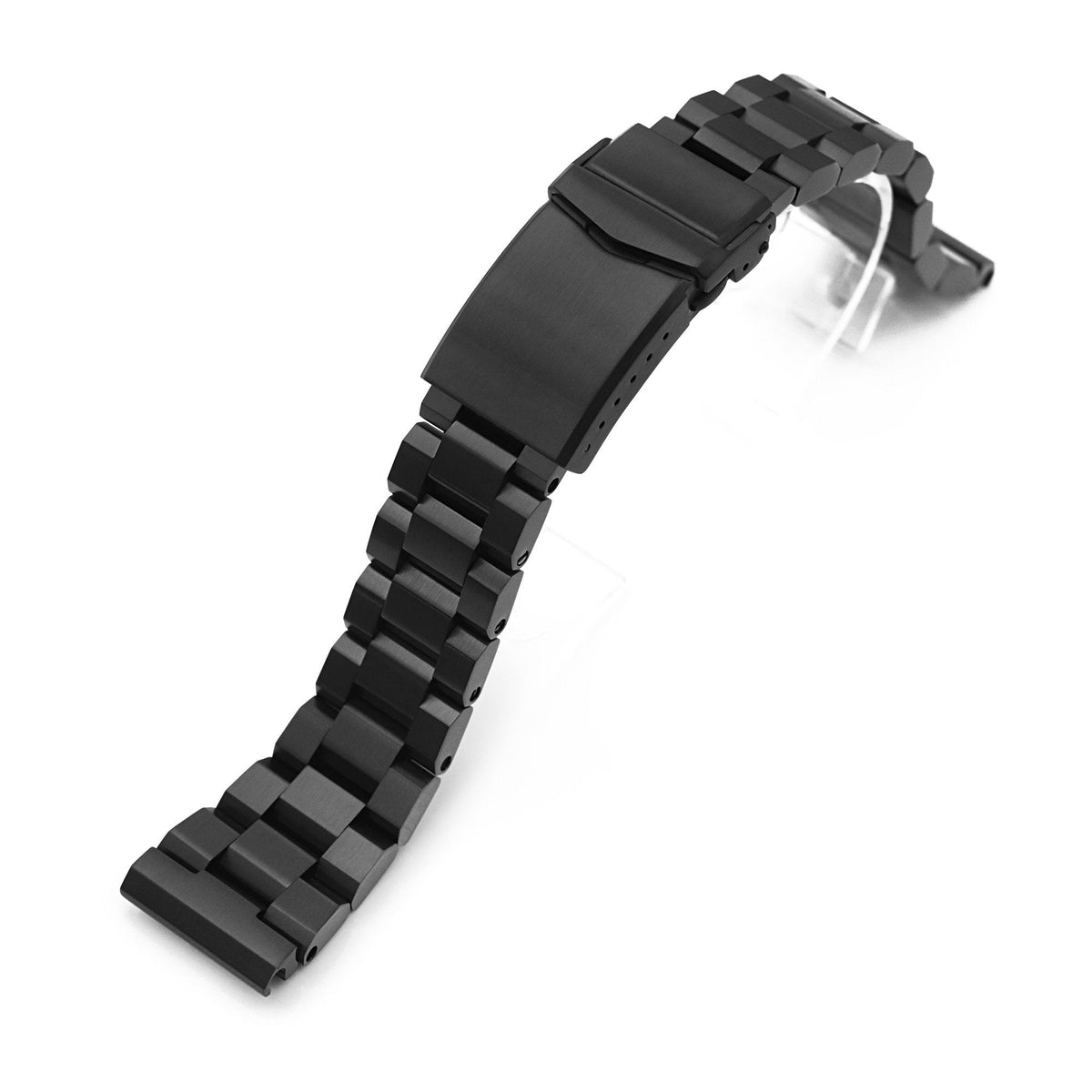 21mm Hexad Watch Band for Seiko Tuna SBBN013, 316L Stainless Steel Diamond-like Carbon (DLC coating) V-Clasp Strapcode Watch Bands