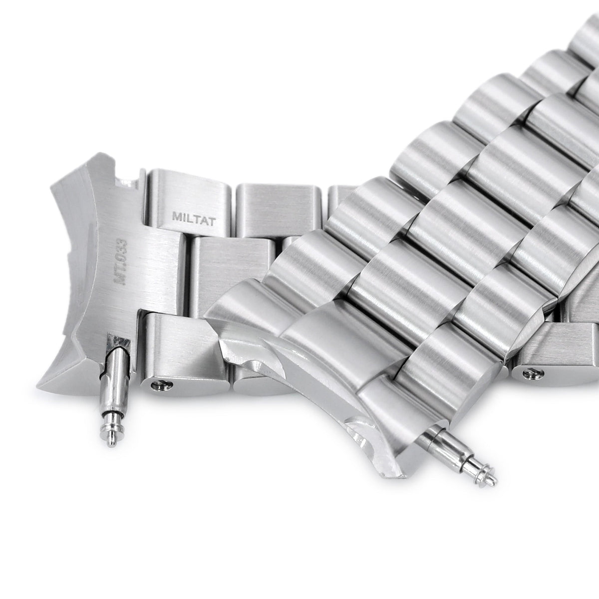 22mm Solid 316L Stainless Steel Endmill Watch Bracelet for SEIKO Diver SKX009, V-Clasp Button Double Lock Strapcode Watch Bands