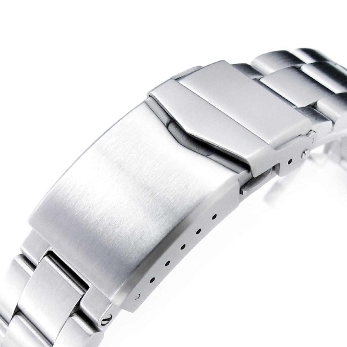 22mm Super-O Boyer 316L Stainless Steel Watch Band for Orient Mako II , Ray II, V-Clasp Button Double Lock Strapcode Watch Bands