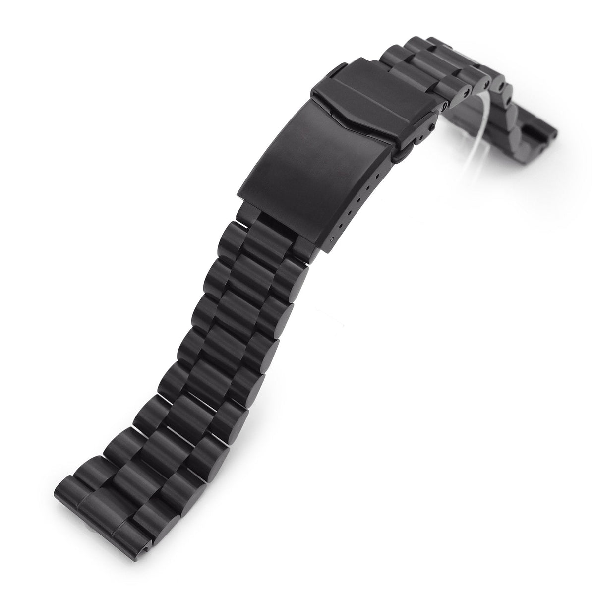 22mm Endmill 316L Stainless Steel Watch Band Straight End, Diamond-like Carbon (DLC coating) Diver Clasp Strapcode Watch Bands
