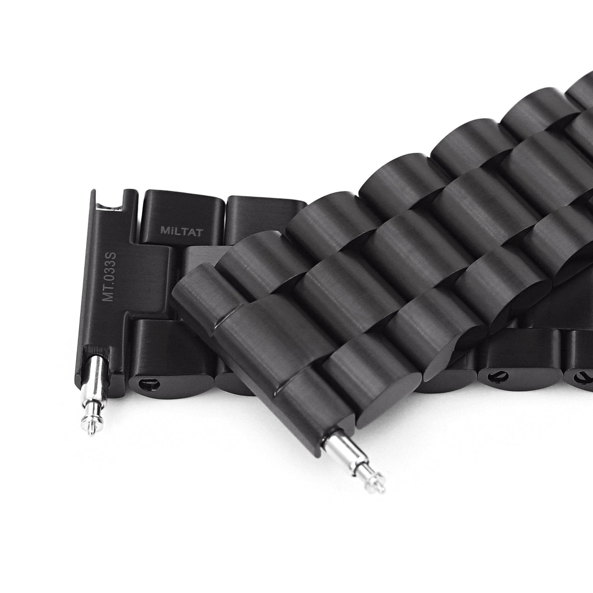 22mm Endmill 316L Stainless Steel Watch Band Straight End, Diamond-like Carbon (DLC coating) Diver Clasp Strapcode Watch Bands