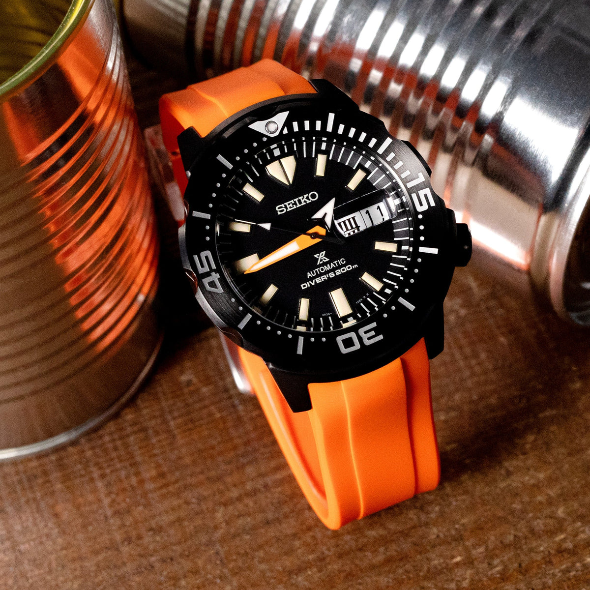 StrapXPro Lite - MX1A Rubber Strap for New Seiko Monster 4th Gen., Orange